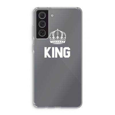 King zwart: Samsung Galaxy S21 FE Transparant Hoesje