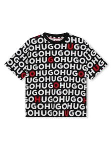 HUGO KIDS t-shirt en coton à logo imprimé - Noir