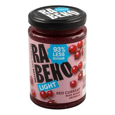 Rabeko rode bessen jam light 230 gram Rabeko rode bessen jam light 230 gram