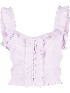ISABEL MARANT haut Gimsy à coupe crop - Violet