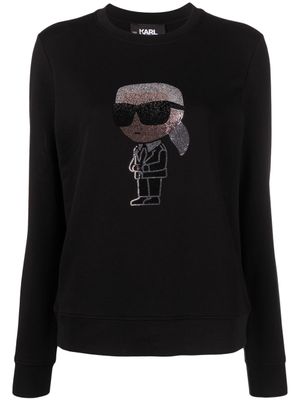 Karl Lagerfeld sweat Ikon 2.0 à ornements - Noir