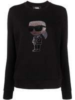 Karl Lagerfeld t-shirt à motif Ikonik 2.0 strassé - Noir