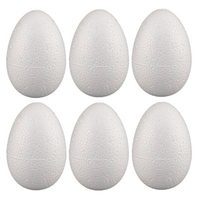 Piepschuim hobby vorm - 6x - ei - 6 cm - DIY knutsel figuren - paasei