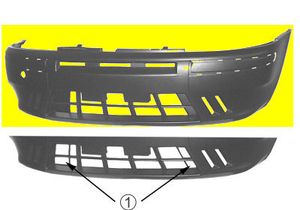 VOORBUMPER 3-deurs 'ELX' 'HLX' niet voor DIESEL 99 1620574