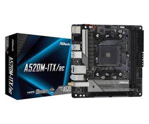 ASRock A520M-ITX/ac Moederbord Socket AMD AM4 Vormfactor Micro-ATX