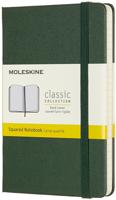 Notitieboek Moleskine pocket 90x140mm ruit 5x5mm hard cover myrtle green - thumbnail
