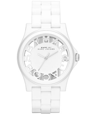 Horlogeband Marc by Marc Jacobs MBM4571 Kunststof/Plastic Wit 20mm