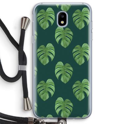 Monstera leaves: Samsung Galaxy J5 (2017) Transparant Hoesje met koord