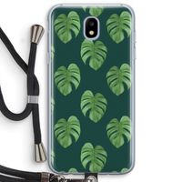 Monstera leaves: Samsung Galaxy J5 (2017) Transparant Hoesje met koord