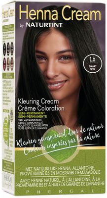 Naturtint Henna Cream 1.0 Zwart Semi-Permanente Kleuring