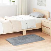 Hoogpolig vloerkleed NAVARRA 60x100 cm polyester zilvergrijs