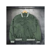 Men's Red Varsity Bomber Jacket - Waterproof Winter Baseball Coat Olive Green / XXXL