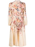 ZIMMERMANN robe mi-longue Luminosity à fleurs - MOCR