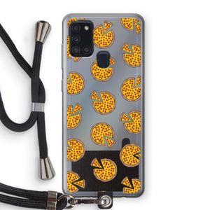 You Had Me At Pizza: Samsung Galaxy A21s Transparant Hoesje met koord