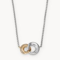 Skagen SKJ1613998 Ketting Kariana staal-zirconia goud-en zilverkleurig-wit Skagen SKJ1613998 Ketting Kariana staal-zirconia goud-en zilverkleurig-wit