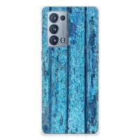 OPPO Reno 6 Pro Plus 5G | Bumper Hoesje | Wood Blue