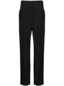 Emporio Armani pantalon droit à détails de plis - Noir