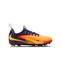 Nike Phantom 6 Low Haaland Academy Gras / Kunstgras Voetbalschoenen (MG) Kids Donkerblauw Oranje Geel Rood