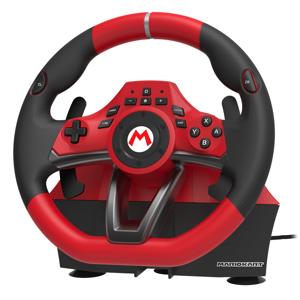 Hori Mario Kart Racing Wheel Pro Deluxe Zwart, Rood USB Stuurwiel + pedalen Analoog Nintendo Switch