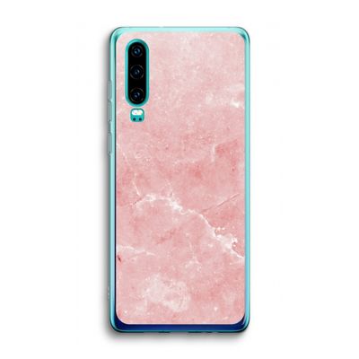 Roze marmer: Huawei P30 Transparant Hoesje