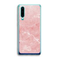 Roze marmer: Huawei P30 Transparant Hoesje