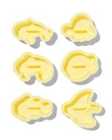 HEMA Uitsteekvormen dieren - 6 stuks (geel)
