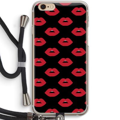 Lips: iPhone 6 / 6S Transparant Hoesje met koord