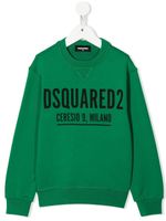 DSQUARED2 KIDS sweat en coton à logo imprimé - Vert