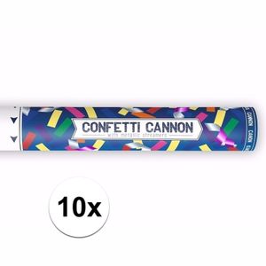 10x Confetti kanon mix kleuren 40 cm   -