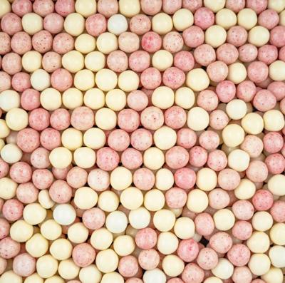 Crunchy choco&apos;s wit & framboos 300 gram