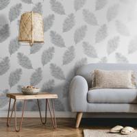 DUTCH WALLCOVERINGS DUTCH WALLCOVERINGS Behang Fawning Feather lichtgrijs