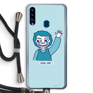 Zwaai: Samsung Galaxy A20s Transparant Hoesje met koord