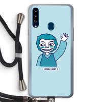 Zwaai: Samsung Galaxy A20s Transparant Hoesje met koord