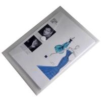 Documentenmap, A4, transparante PP, velcro sluiting, pak van 10 stuks