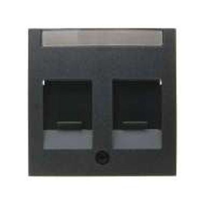 Berker S1 B1/B3 RJ45 inbouwset met draagframe en inzetplaat antraciet