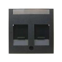 Berker S1 B1/B3 RJ45 inbouwset met draagframe en inzetplaat antraciet