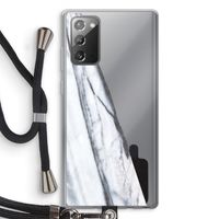 Gestreepte marmer: Samsung Galaxy Note 20 / Note 20 5G Transparant Hoesje met koord