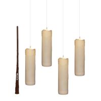 Zwevende LED kaarsen - 4x st - wit?-?18 x 5 cm -?toverstaf afstandsbediening - zweefkaars