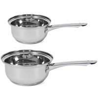 Set van 2x Rvs steelpannen/sauspannen Manhattan 18 en 14 cm