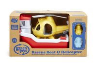 Green Toys Rescue Boat & Helicopter Badboot Blauw, Rood, Wit, Geel - thumbnail