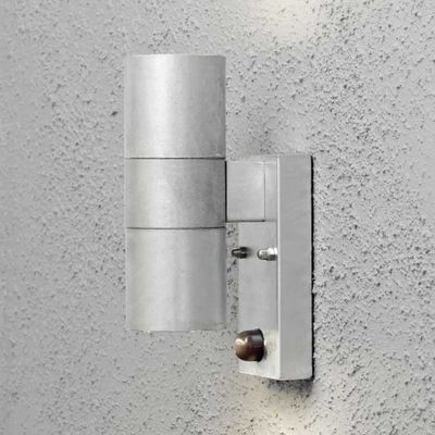 Wandlamp modena Up/Down gegalvaniseerd met bewegingsmelder GU10 fitting 7542-320 Konstsmide