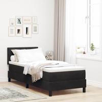 Boxspring bed met hoofdeinde Zwart 80 x 200 cm Fluweel