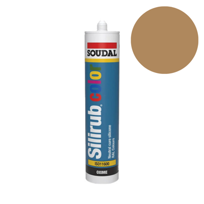 Soudal - Silirub Color Siliconenkit RAL 1011 - 300ml Soudal - Silirub Color Siliconenkit RAL 1011 - 300ml