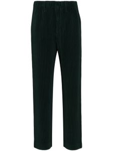 Homme Plissé Issey Miyake pantalon Color Pleats à coupe droite - Vert