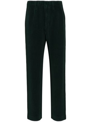 Homme Plissé Issey Miyake pantalon Color Pleats à coupe droite - Vert