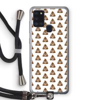 Poop emoji: Samsung Galaxy A21s Transparant Hoesje met koord