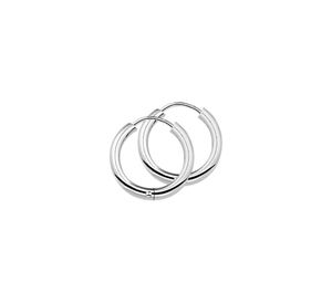 Klapoorringen Rond witgoud 2,5 x 15 mm