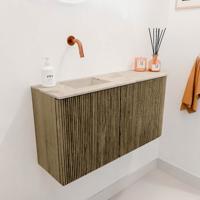 Toiletmeubel Mondiaz Joya Dlux | 81.6 cm | Meubelkleur Dusk | Faye wastafel Frappe Wasbak Links | Zonder kraangat(en)