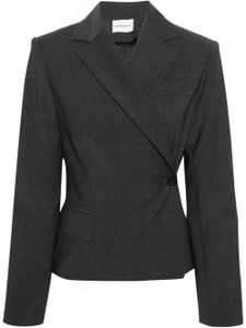 Claudie Pierlot blazer asymétrique à design cache-coeur - Gris