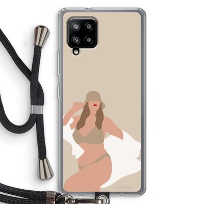 One of a kind: Samsung Galaxy A42 5G Transparant Hoesje met koord